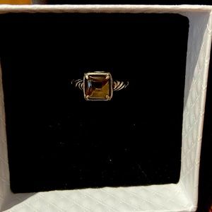Smoky Topaz square ring